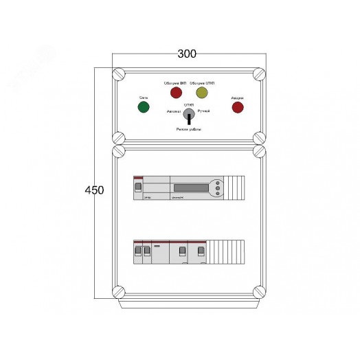 Щит управления электрообогревом DEVIBOX HR 2x2800 D850 (в комплекте с терморегулятором)
