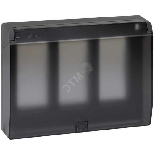 Connect Рамка на 3 S-модуля с крышкой к монт.коробке SBM250, Сима Про, графит