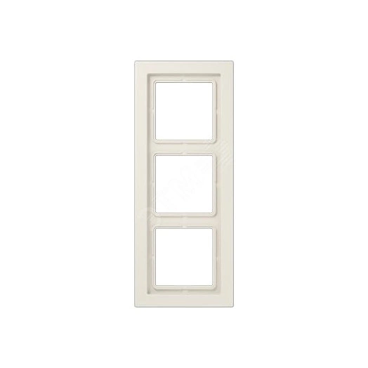 Рамка 3-я для горизонтальной/вертикальной установки  Серия- LS-Design  Материал- дуропласт  Цвет- слоновая кость