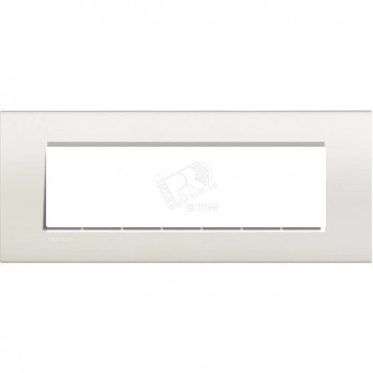 LivingLight Рамка прямоугольная 7 постов Белый