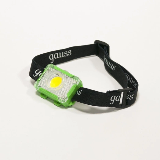 Фонарь налобный LED 3 Вт 150 Лм от батареек 3хAAA модель GFL305 Gauss
