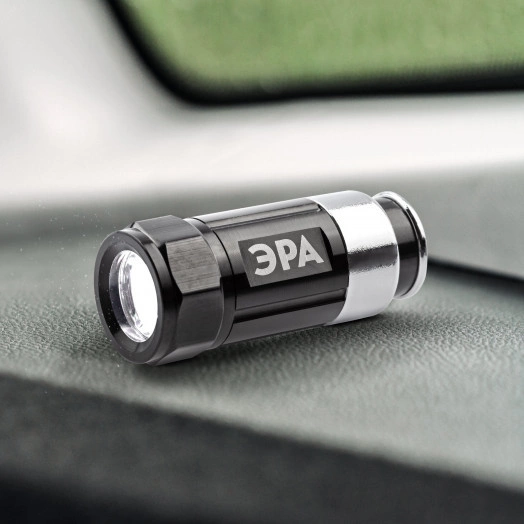 Фонарик карманный автомобильный аккумуляторный, зарядка от прикуривателя 12В, ударопрочный AA-501 ЭРА