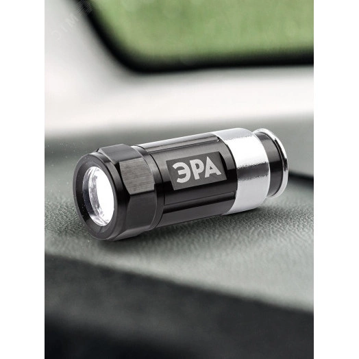 Фонарик карманный автомобильный аккумуляторный, зарядка от прикуривателя 12В, ударопрочный AA-501 ЭРА