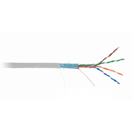 Кабель F/UTP 4 пары, Кат.5e, одножильный, медный, внутренний, PVC, серый, 305м