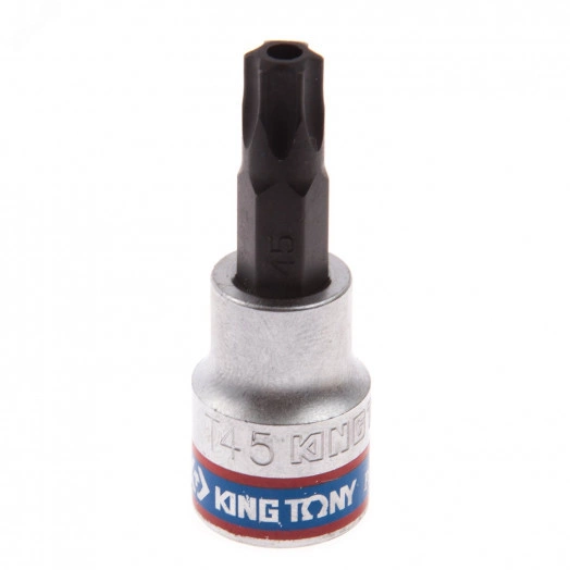 Насадка (бита) торцевая 3/8', TORX, T45, L = 50 мм, с отверстием