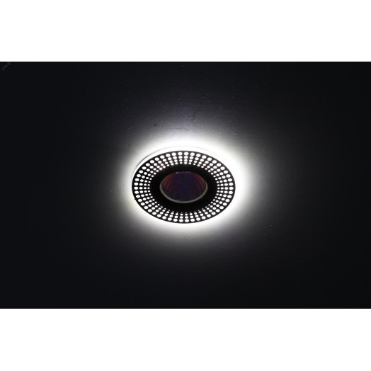 DK LD41 WH/BK Точечные светильники ЭРА декор cо светодиодной подсветкой MR16, белый/черный