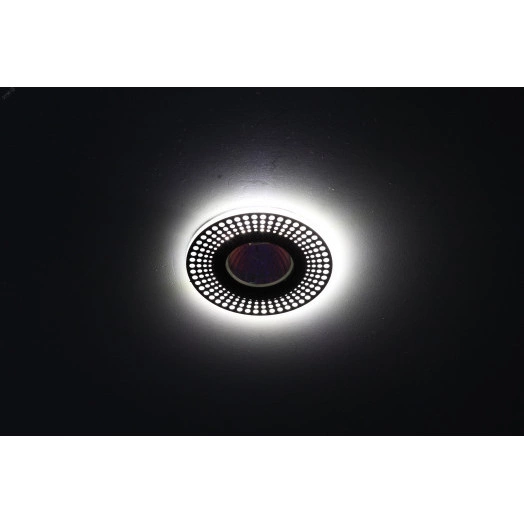 DK LD41 WH/BK Точечные светильники ЭРА декор cо светодиодной подсветкой MR16, белый/черный