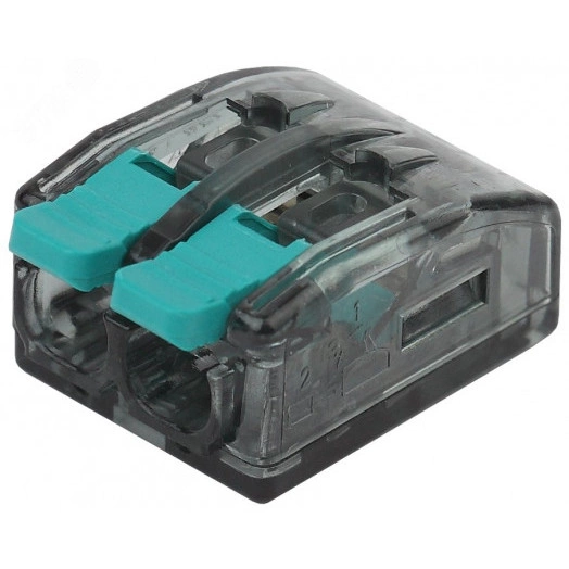 Клемма компактная серии 412 с рычагом, 2 отверстия, 0,5-4 мм2 NO-224-49 ЭРА