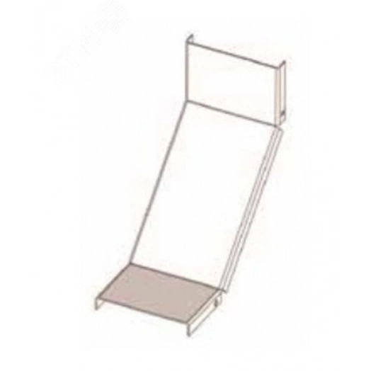 Крышка  лотка КЛП 600х150-90 УТ1,5 для поворота трассы вверх на 90, оцинкованный лист, S1,5