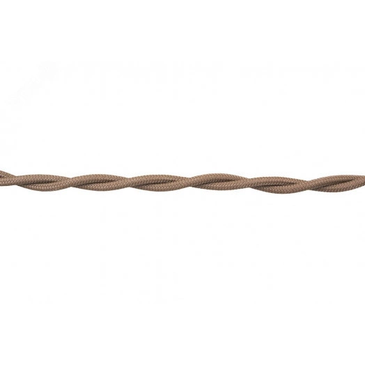 Ретро провод 2х1,5 Песочное золото (матовый) 50 м