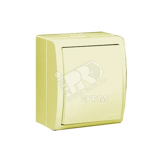 Выключатель одноклавишный, IP54 10А 250В винтовой зажим, S15A слоновая кость