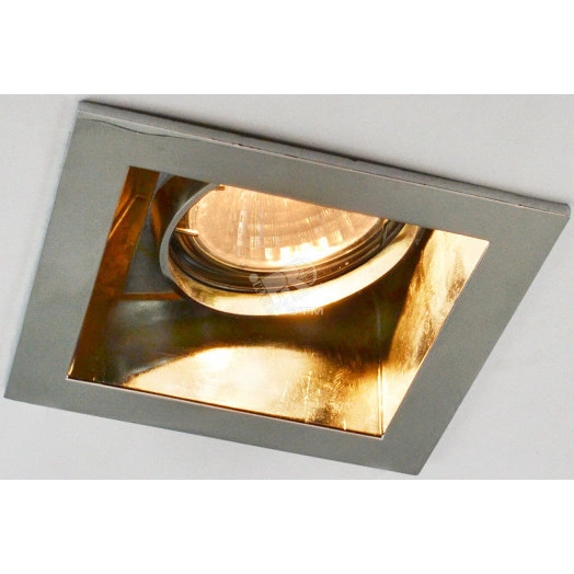 Светильник GU10х50W встраиваемый 92х92хH110 отверстие 77х77 incl хром/алюминий