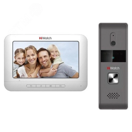 Комплект Антивандальная вызывная панель с камерой разрешением 720х576 и ИК-подсветкой до 2м + 7 TFT монитор