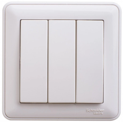 W59 Выключатель трехклавишный, 10АХ, в сборе, белый