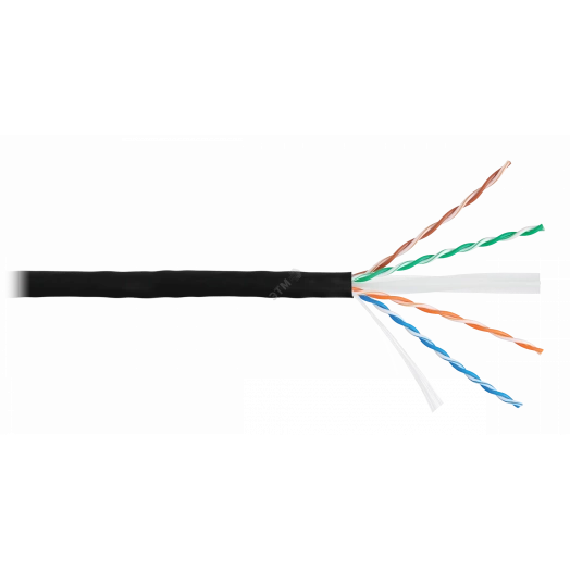 Кабель U/UTP 4 пары, Кат.6, одножильный, медный, 0,55мм, внутренний, LSZH, зеленый, 305м