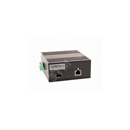 Медиаконвертер промышленный компактный Gigabit Ethernet 1xGE(10/100/1000Base-T), 1xGE SFP(1000Base-x)