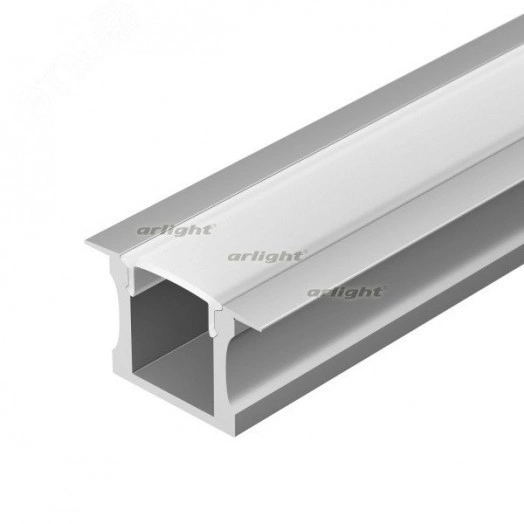 Профиль с экраном ALU-SLIM-H15-F-2000 ANOD+FROST (ARL, Алюминий)