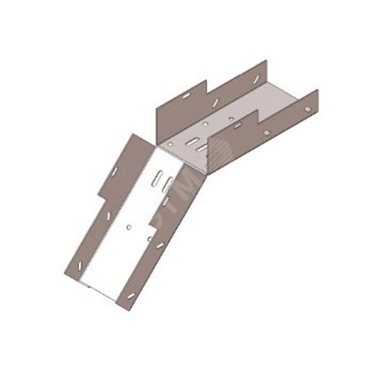 Лоток замковый глухой КСЗГ 100х100-45 УХЛ1 для поворота трассы вниз на 45, горячее цинкование(толщина покрытия 40 -120 мкм) S1,5