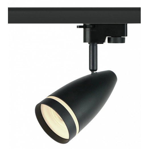 Трековый светильник TR49 - GU10 BK однофазный под лампу GU10 матовый черный под лампу GU10, лампа в комплект не входит ЭРА