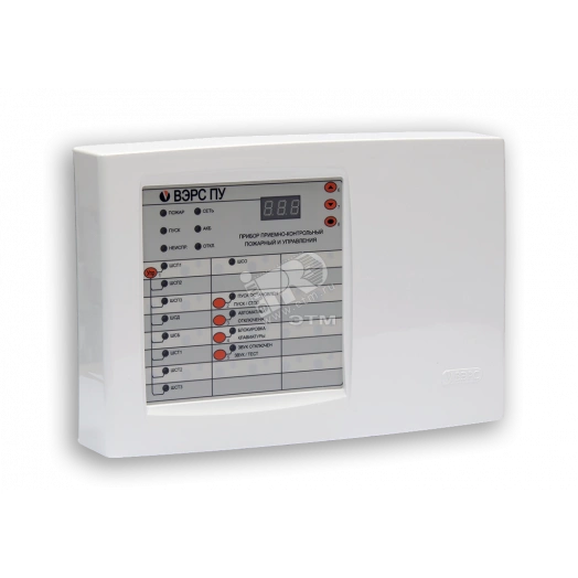 Прибор приемно-контрольный и управления пожарный ВЭРС-ПУ версия 3.1, пластмассовый корпус