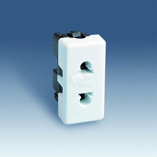 Розетка 2P евро-американская, узкая, 16А 250В, S27, сл.кость