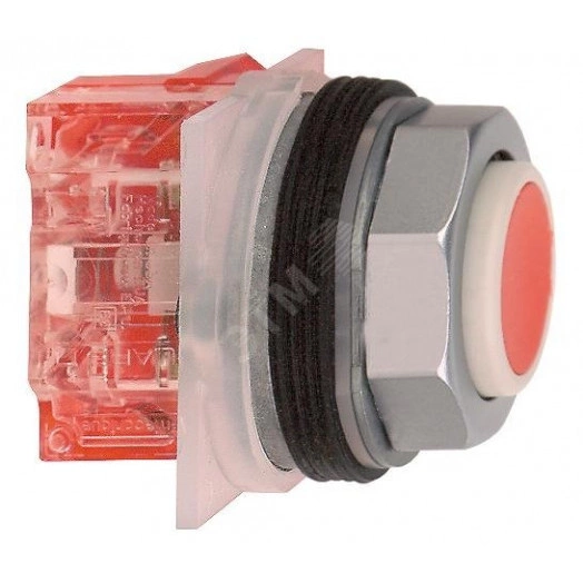 Кнопка 30мм удлиненная красная