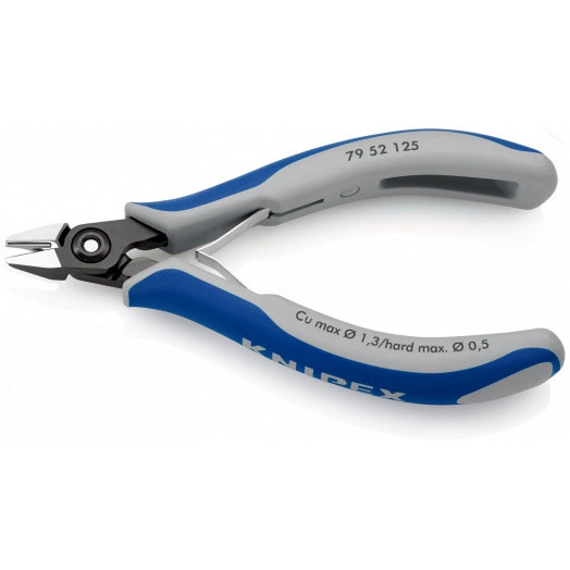 Прецизионные кусачки боковые для электроники вороненые 125 mm KN-7952125