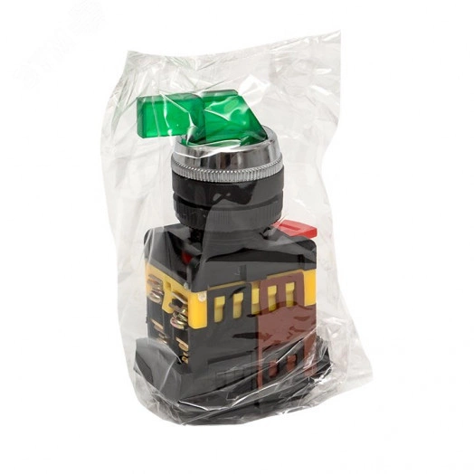 Переключатель ANLC-22 3 полюса зеленый с подсветкой 220В