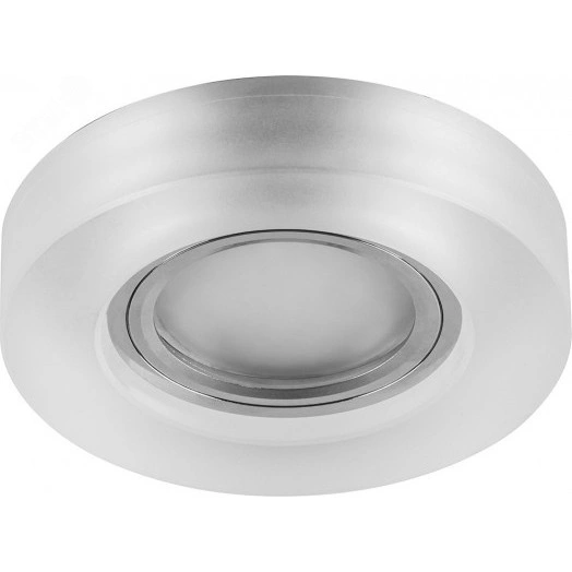 Светильник ИВО-50w G5.3 со светодиодной подсветкой 4000К белый матовый хром