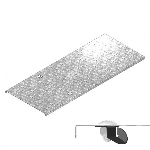 Крышка с поворотным фиксатором, высота - 10 мм, ширина - 150 мм, длина - 3000 мм, толщина - 1,00 мм, кратность - 3м, SZ - Оцинкованная сталь (методом Sendzimir)