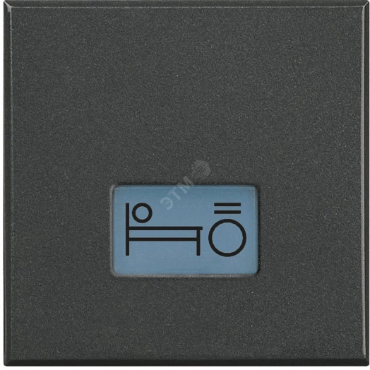 Ax Клавиша с символом Свет/Кровать 2 модуля антрацит