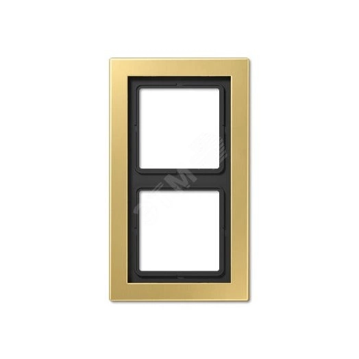 Рамка 2-я для горизонтальной/вертикальной установки  Серия- LS-Design  Материал- металл  Цвет- классическая латунь