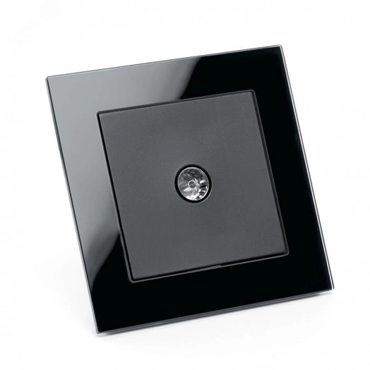 Розетка телевизионная, 75 Ом, 5-862МГц, серия Катрин, черный, Stekker