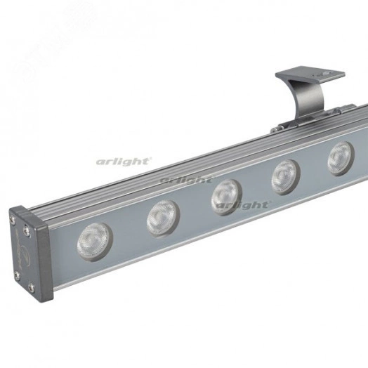 Светодиодный прожектор AR-LINE-1000M-24W-24V RGB (Grey, 30 deg, DMX512) (ARL, Закрытый)