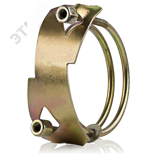 Хомут силовой двухболтовый 52-67 W1 оцинкованная  сталь Спираль