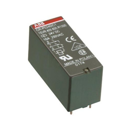Реле 16А 230В AC 1ПК CR-P230AC1 ABB 1SVR405600R3000