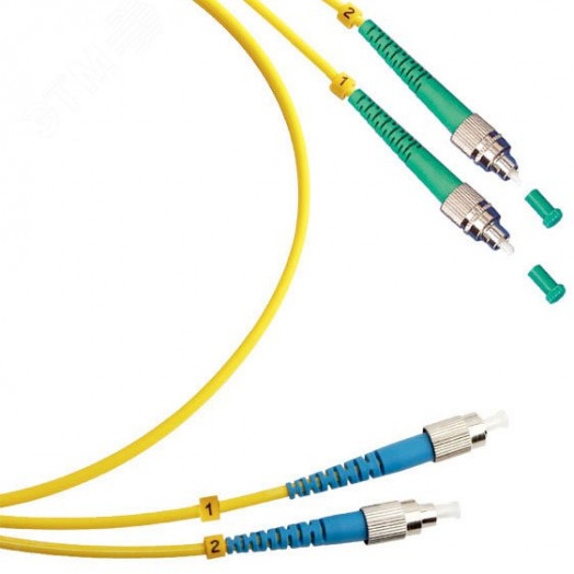 Шнур оптический duplex 10м FC/APC-FC/UPC 9/125 sm  LSZH FOP(d)-9-FC/APC-FC/UPC-10m