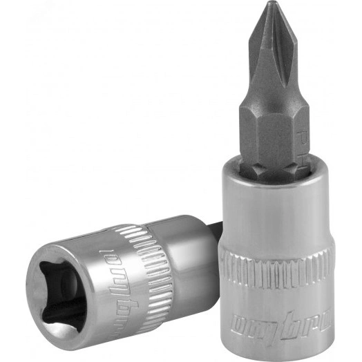 Насадка торцевая 1/4''DR с вставкой-битой крестовой, РН1