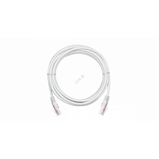 Шнур U/UTP 4 пары, Кат.5e, 2хRJ45/8P8C, T568B, медный, PVC, желтый, 1,5м, 10шт.