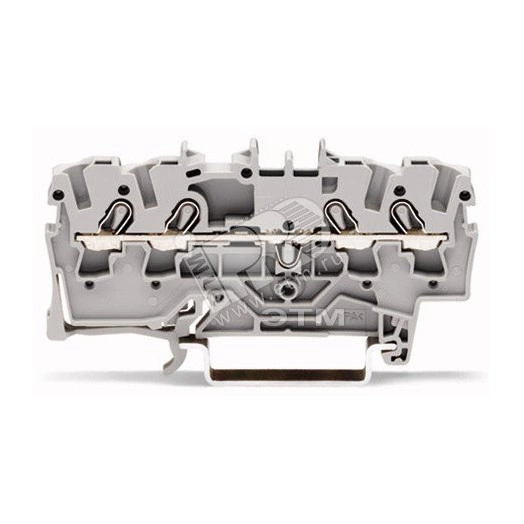 Клемма 4-проводная проходная на DIN рейку