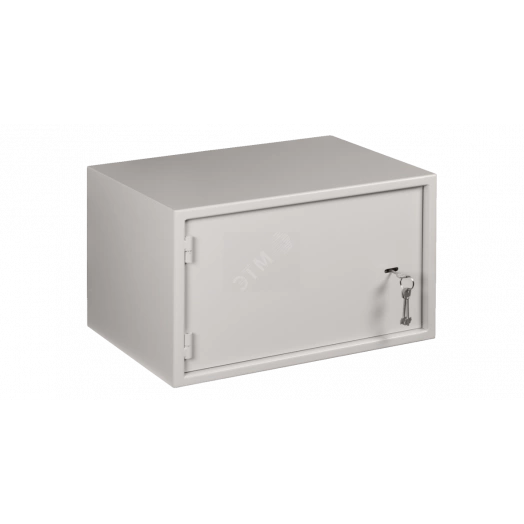 Шкаф настенный антивандальный с дверью на петлях 7U Ш520хВ320хГ400мм серый