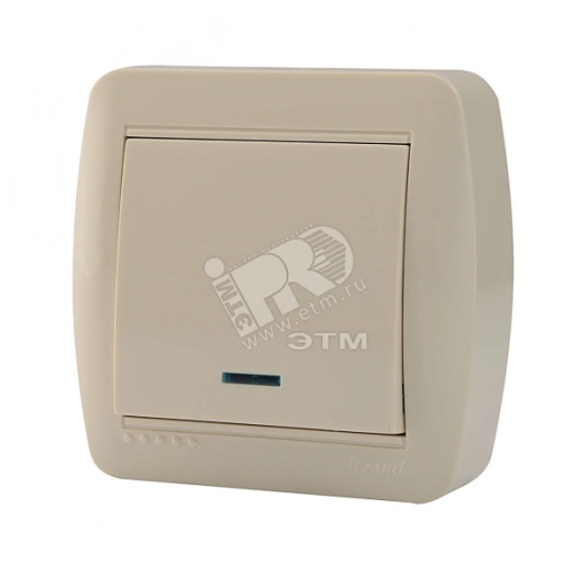 Демет Выключатель с подсветкой крем