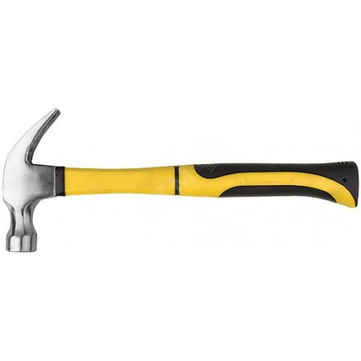 Молоток-гвоздодер, фиброглассовая усиленная ручка, Профи 28 мм, 450 гр