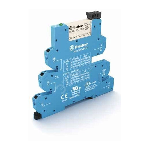 Модуль интерфейсный электромеханические реле MasterINPUT 1CO 6A контакты AgNi+Au 125В AC/DC IP20 безвинтовые клеммы 'Push-in'