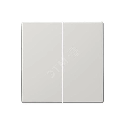 Клавиша 2-я для выключателей и кнопок  без подсветки. Серия LS990  Материал- дуропласт  Цвет- светло-серый