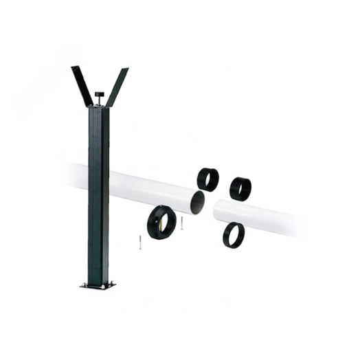 Стрела круглого сечения с соединителем и опорой