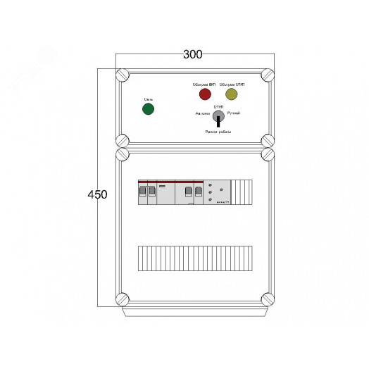 Щит управления электрообогревом DEVIBOX HR 1x1700 D316 (в комплекте с терморегулятором и датчиком температуры)
