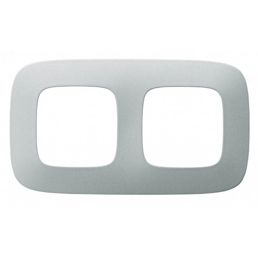 Valena ALLURE Рамка 2 поста алюминий универсальная