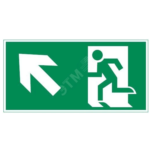 Пиктограмма ФИГУРА/СТРЕЛКА ВЛЕВО ВВЕРХ 300х150мм для аварийно-эвакуационного светильника IP65 Vision/IP65 Basic