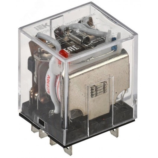 Реле промежуточное 230В переменного тока 3пк 10A РЭК77/3 с индикацией